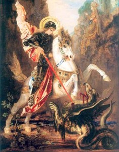 St. George slaying the dragon/Gustave Moreau/Wikimedia Commons