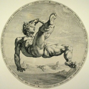 Icarus, engraving, Hendrick Goltzius/Wikimedia Commons
