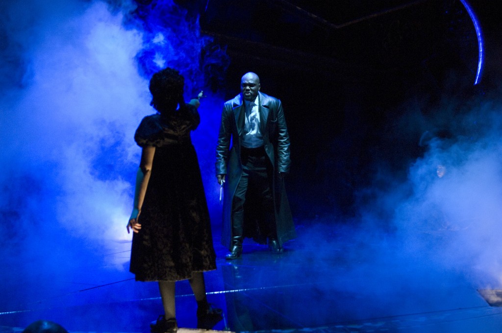 "Is this a dagger which I see before me...?" Macbeth (Peter Macon) sees a ghostly apparition. Photo by Jenny Graham.