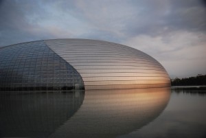 Beijing's ultramodern "Egg," the National Centre for the Performing Arts. Vera & Jean-Christophe/Wikimedia Commons