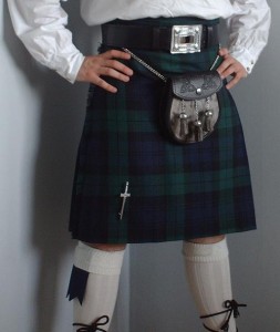Black Watch kilt: Stylish, manly, and dig that purse in front. Wikimedia Commons