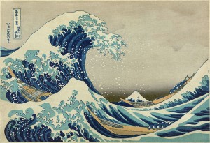 "The Great Wave Off Kanagawa," from "36 Views of Mount Fuji," by Hokusai; between 1826 and 1833. Wikimedia Commons.