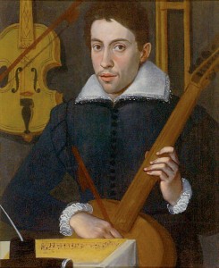Claudio Monteverdi, circa 1597, by an anonymous artist, (Ashmolean Museum, Oxford). Thought to be the earliest known image of Monteverdi, at about age 30, painted when he was still at the Gonzaga Court in Mantua. Wikimedia Commons