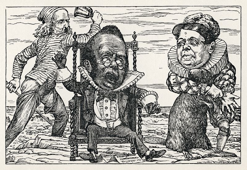 Henry Holiday, Plate 9 from "The Hunting of the Snark"; "Fit the Seventh: The Banker's Fate." Wikimedia Commons