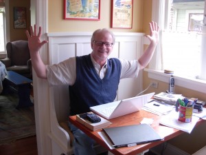 Mr. Scatter in his home office