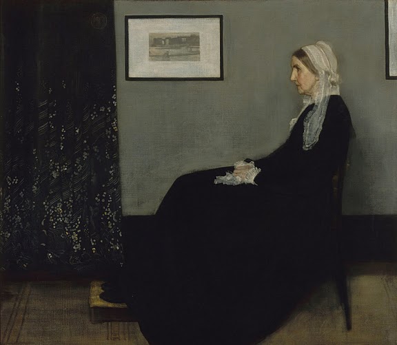 Arrangement in Gray and Black No. 1; Portrait of the Artistâ€™s Mother.  1871.  James Abbott McNeill Whistler (1834-1903).  Oil on canvas, 56 3/4 x 64 inches. RMN (MusÃ©e dâ€™Orsay)/HervÃ© Lewandowski