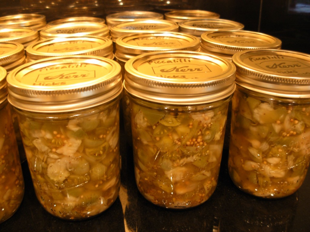 Jars of piccalilli