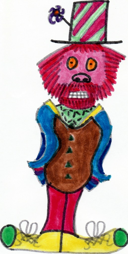 "Clown Face With Blush" by Small Large Smelly Boy, circa 2010, color marker