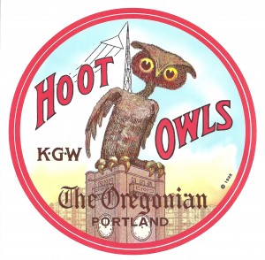 Logo for the radio hit "Hoot Owls," which featured Blanc. Courtesy Mark Moore, NW Vintage Radio Society.
