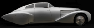 1937 Hispano Suiza H-6C â€œXeniaâ€ Coupe, "The Allure of the Automobile," Portland Art Museum. Lent by Merle and Peter Mullin and the Peter Mullin Automotive Museum Foundation, Beverly Hills, California. 