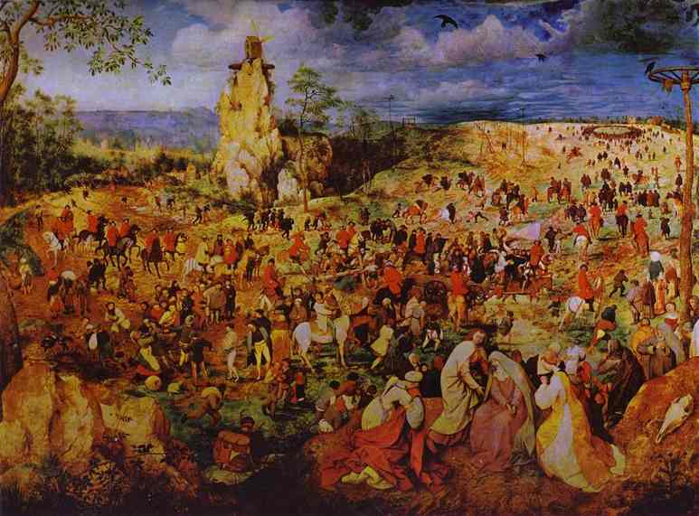 Pieter Bruegel the Elder. The Procession to Calvary. 1564. Oil on panel. Kunsthistorisches Museum, Vienna, Austria.