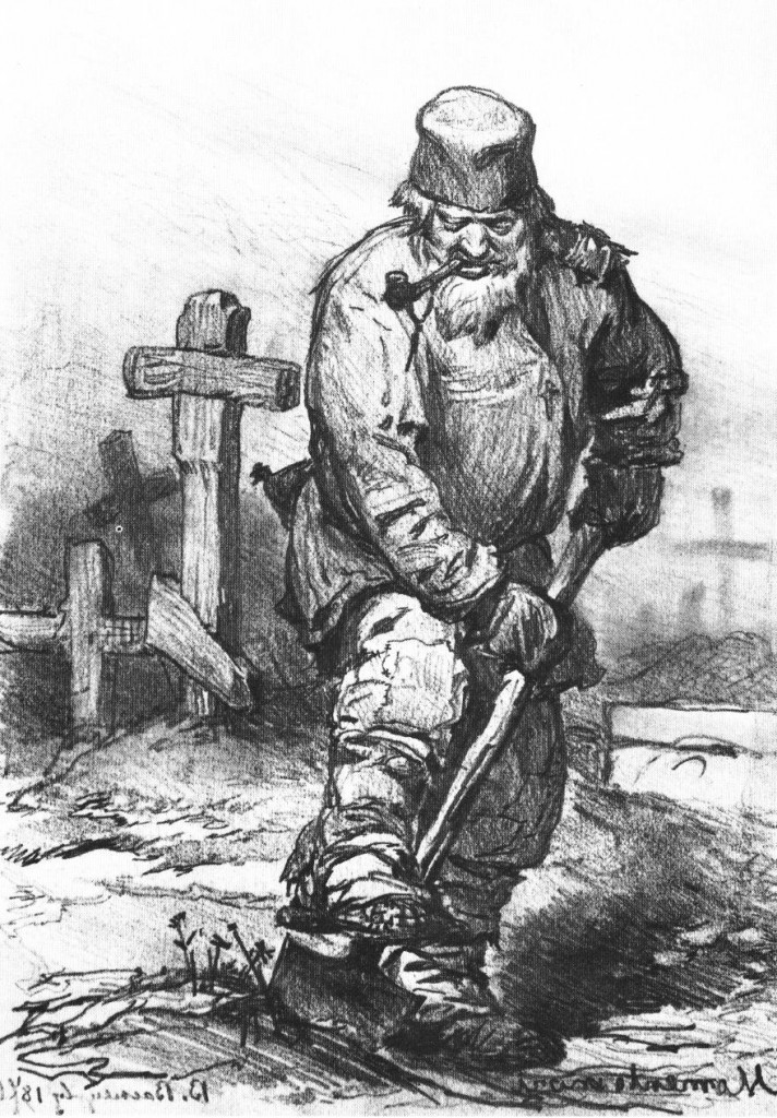 "Grave-digger," Viktor Vasetsov, 1871. Tretyakov Gallery, Moscow/Wikimedia Commons.