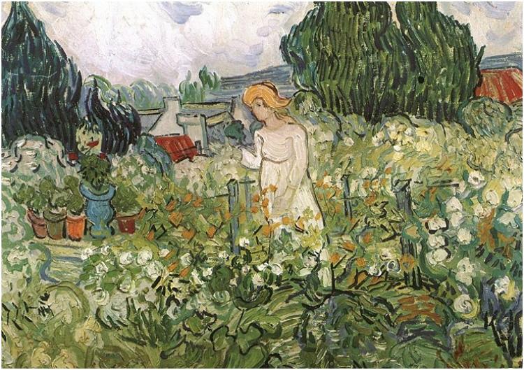 Vincent Van Gogh, "Marguerite Gachet in the Garden," Oil on Canvas. Auvers-sur-Oise: June, 1890. MusÃ©e d'Orsay, Paris.