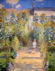 Claude Monet, "The Artist's Garden at VÃ©theuil," oil, 1880. National Gallery of Art, Washington, D.C.